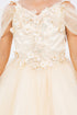 Girls 3D Flower Corset Body Flower Shoulder Strap Gown 4-16